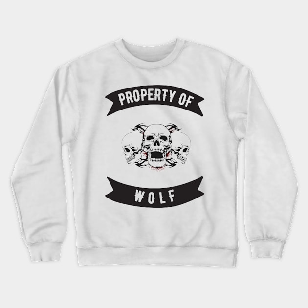 Wolf Property Patch Crewneck Sweatshirt by Nicole James